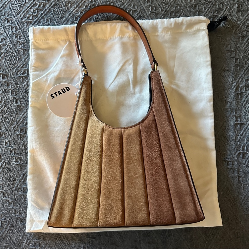 [NWT] Staud Rey Suede Shoulder Bag